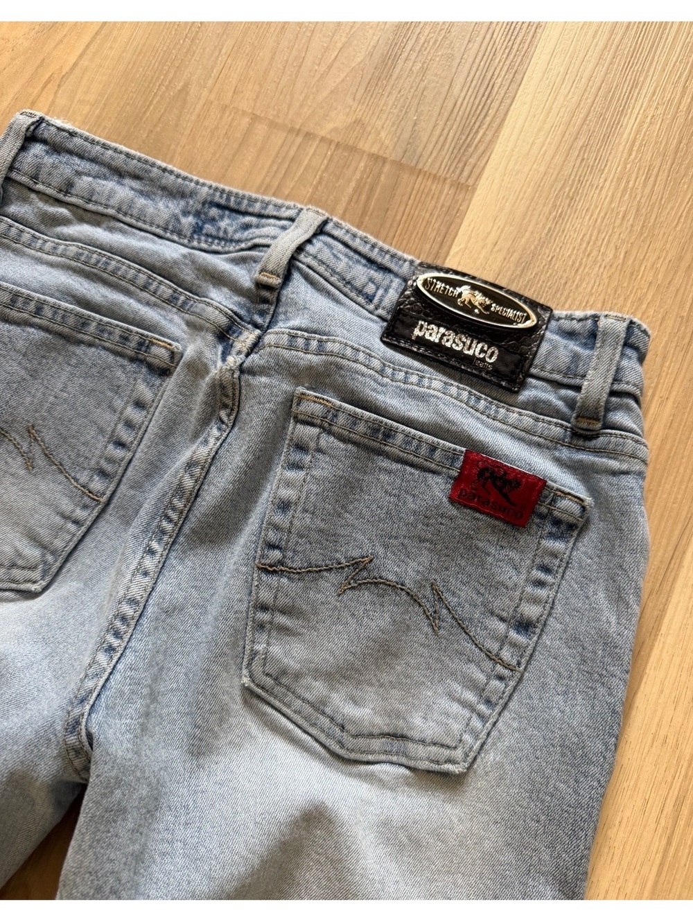 Vintage 90's Parasuco Flared Light Wash Denim Jeans